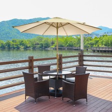 Coral Coast 9 Ft Steel Market Patio Umbrella For Sale Online Ebay