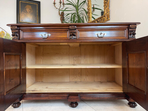 Sale Restaurierte Säulenanrichte Gründerzeit Anrichte Schrank Antiquität G1314 - Bild 10 von 11
