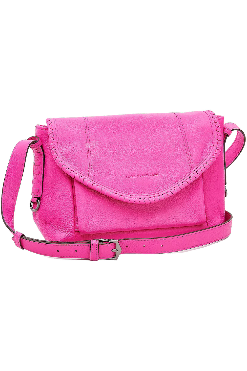 Aimee Kestenberg Кожаное кроссбоди из гальки All For Love Ярко-розового цвета 17790₽