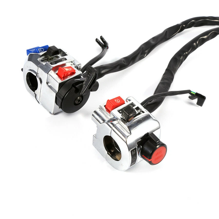 1 Pair Motorcycle 7/8" Handlebar Control Horn Turn Signal Light Switch For Honda - Image 4 of 4