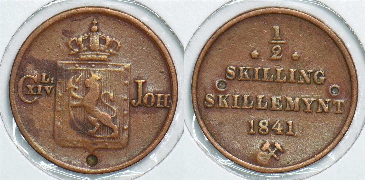 Norway 1841 1/2 Skilling 198554 combine shipping | eBay
