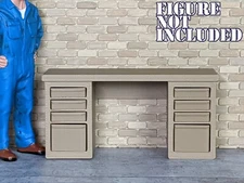 1/24 1/25 Scale Executive Office Desk With Drawers - G Scale Diorama Accessory