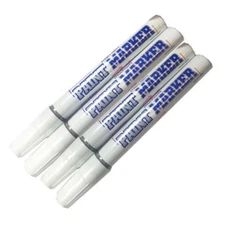 4 pcs Waterproof Permanent Paint Markers Pen Car Tire Tread Rubber Metal- White