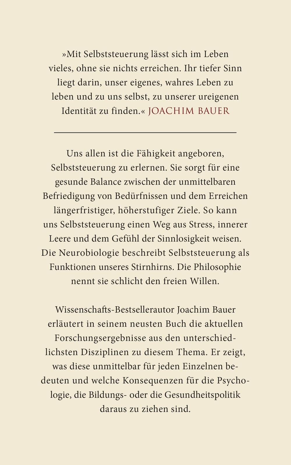 Thumbnail - Selbststeuerung | Die Wiederentdeckung Des Freien Willens | Joachim