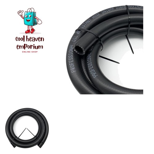 Black 10 AN NBR Push on Hose Fuel Line Compatible with Fuel System