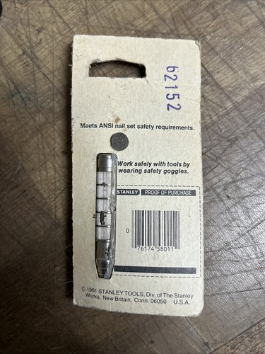 STANLEY 58-011 SELF CENTERING BRAD SET USA ๐บ๐ธ NEW OLD STOCK - Picture 2 of 2