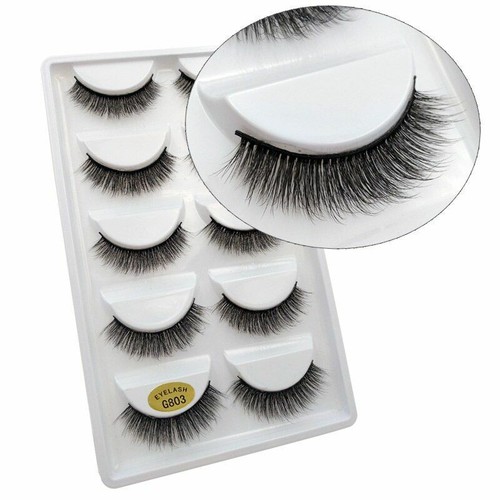 5/3pairs Fluffy False Individual Lashes 3D Mink Eyelash Makeup Accessories Women - Picture 31 of 45