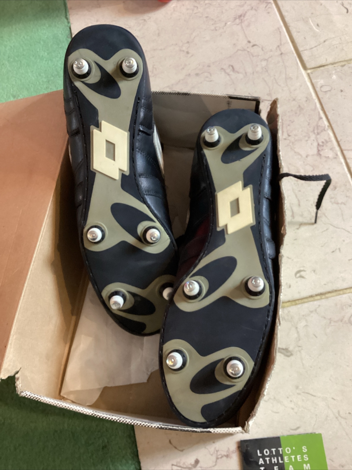 Scarpe calcio professionali Lotto Albertini Grinta taglia 12 vintage nuove rare
