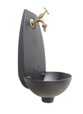 Fontaine Mural Thèbes Couleur Fonte Robinet Laiton pour Maison Jardin