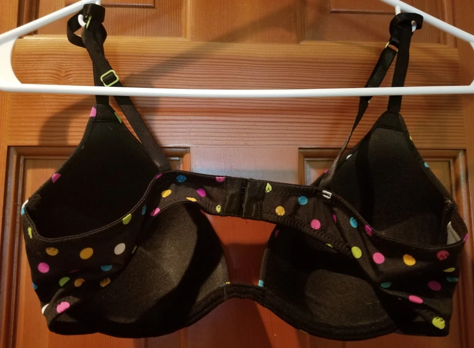 Sujetador con aros push up de lunares Jennifer Moore 36B negro, rosa, azul, amarillo Foto 3 de 4