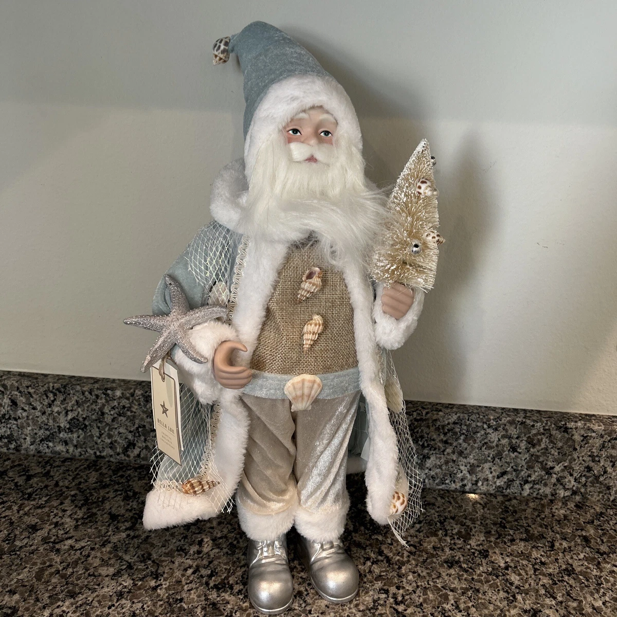 NEW Christmas Coastal Nautical Santa Claus Florida Bella Lux kdesign