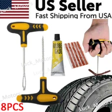 8x Tire Repair Kit DIY Flat Tire Repair Car Truck Motorcycle Home Plug Patch