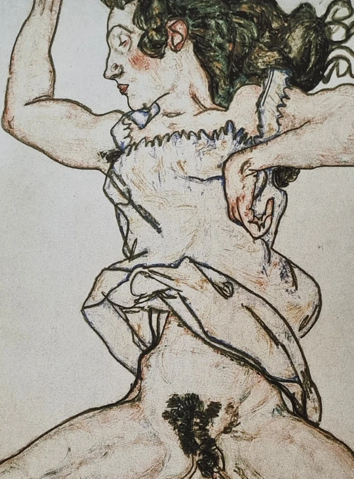 EGON SCHIELE * Reclining with* 50 x 35 cm * signed lithograph * limited # xx/200 - Bild 3 von 4