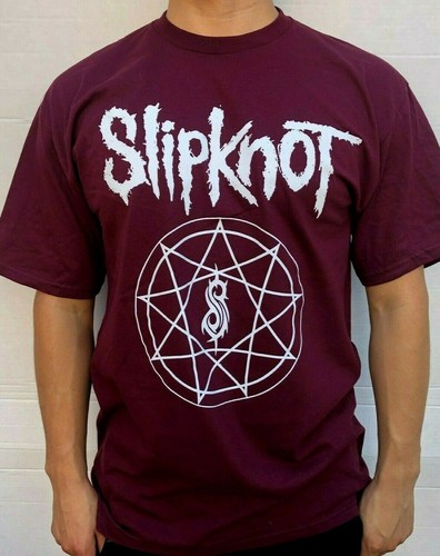 SLIPKNOT LOGO Rock Band BURGUNDY T 