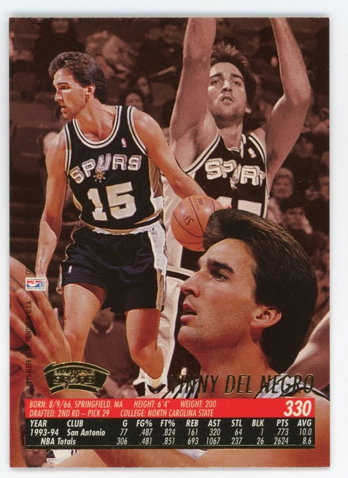 1994-95 Fleer Ultra Vinny Del Negro #330 - Image 2 of 2