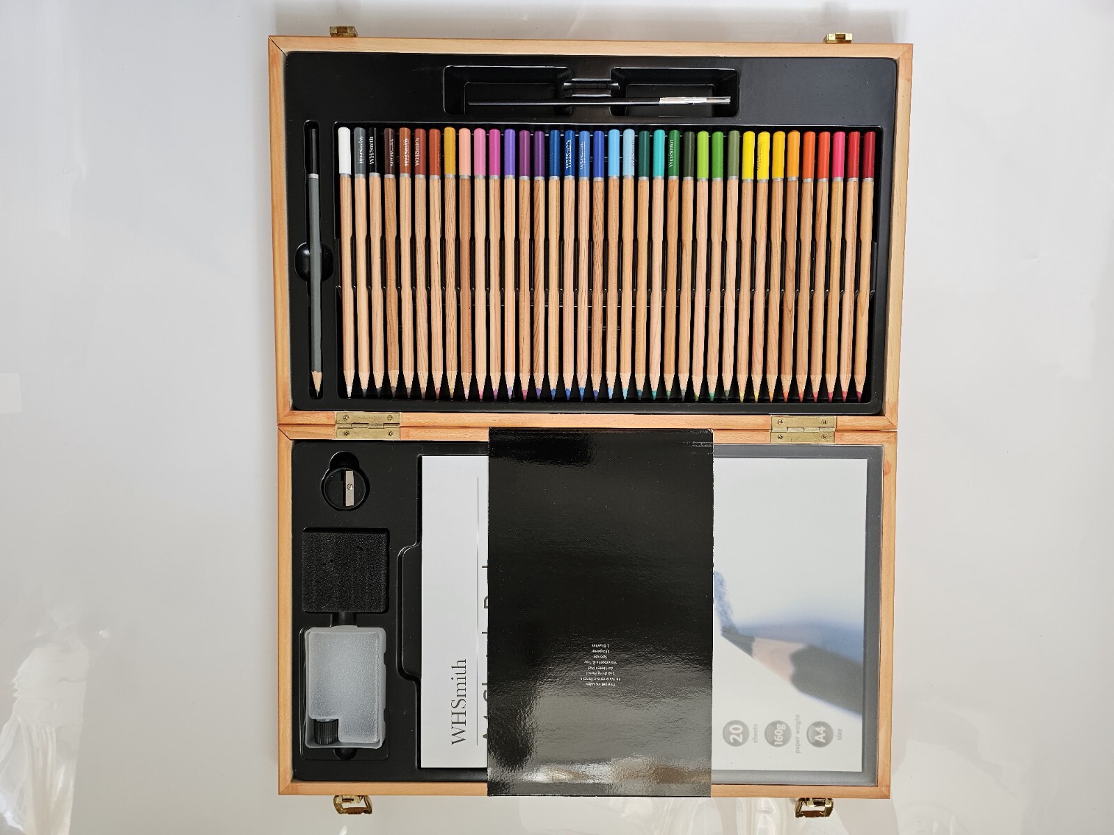 WHSmith 36 Watercolour Pencils Wooden Art Box eBay