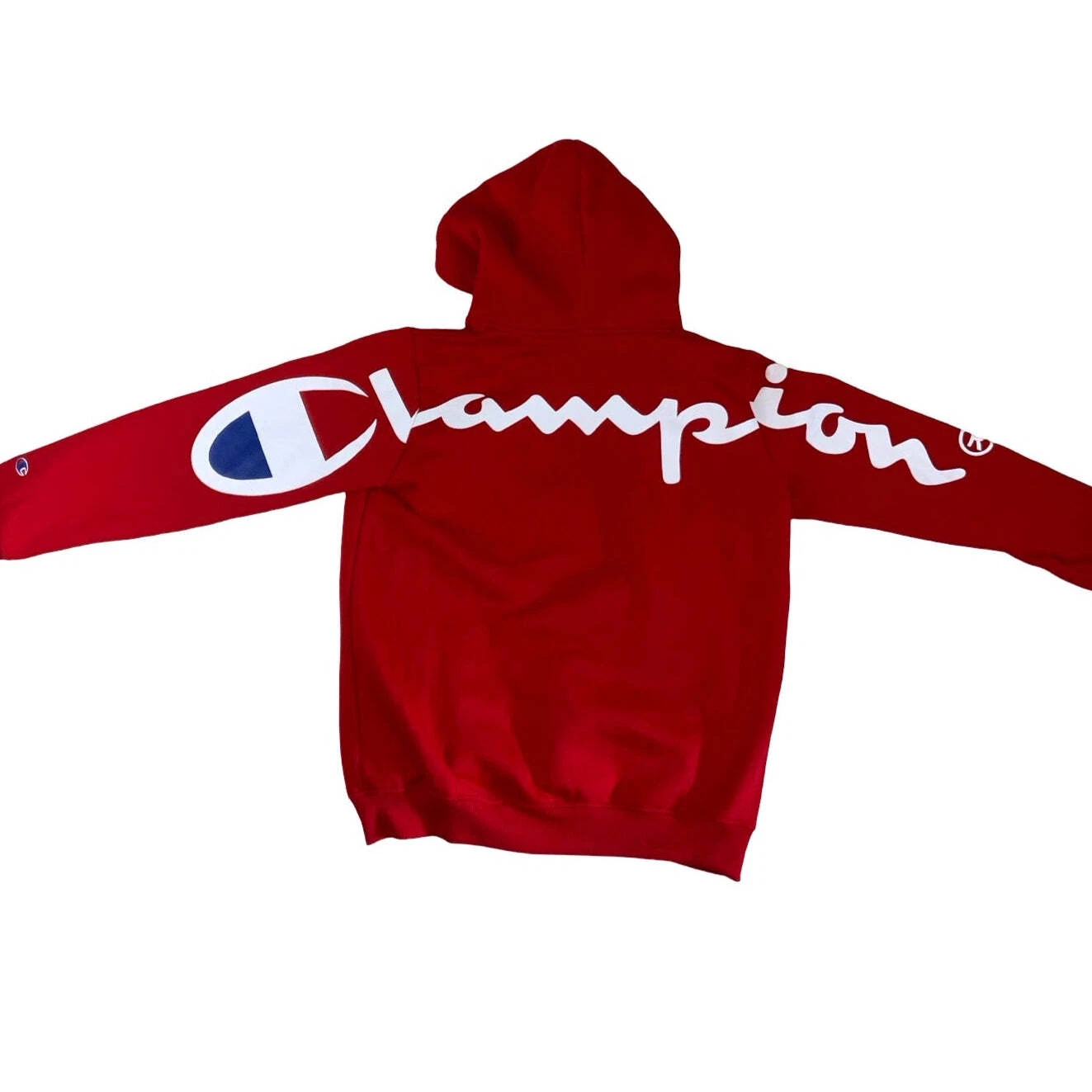 Felpa con cappuccio rossa Champion x Supreme autentica M L