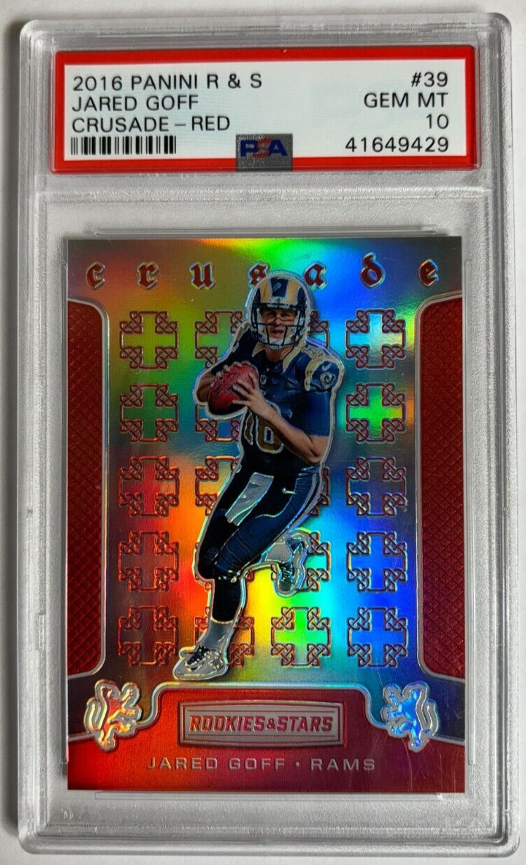 Jared Goff Panini Rookies & Stars Crusade #39 Red