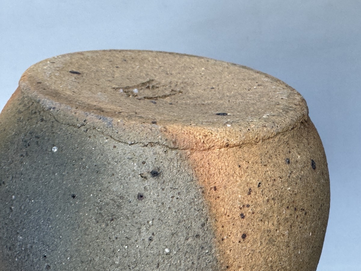Y8766 FLOWER VASE Tokoname-ware signed box Japan ikebana floral