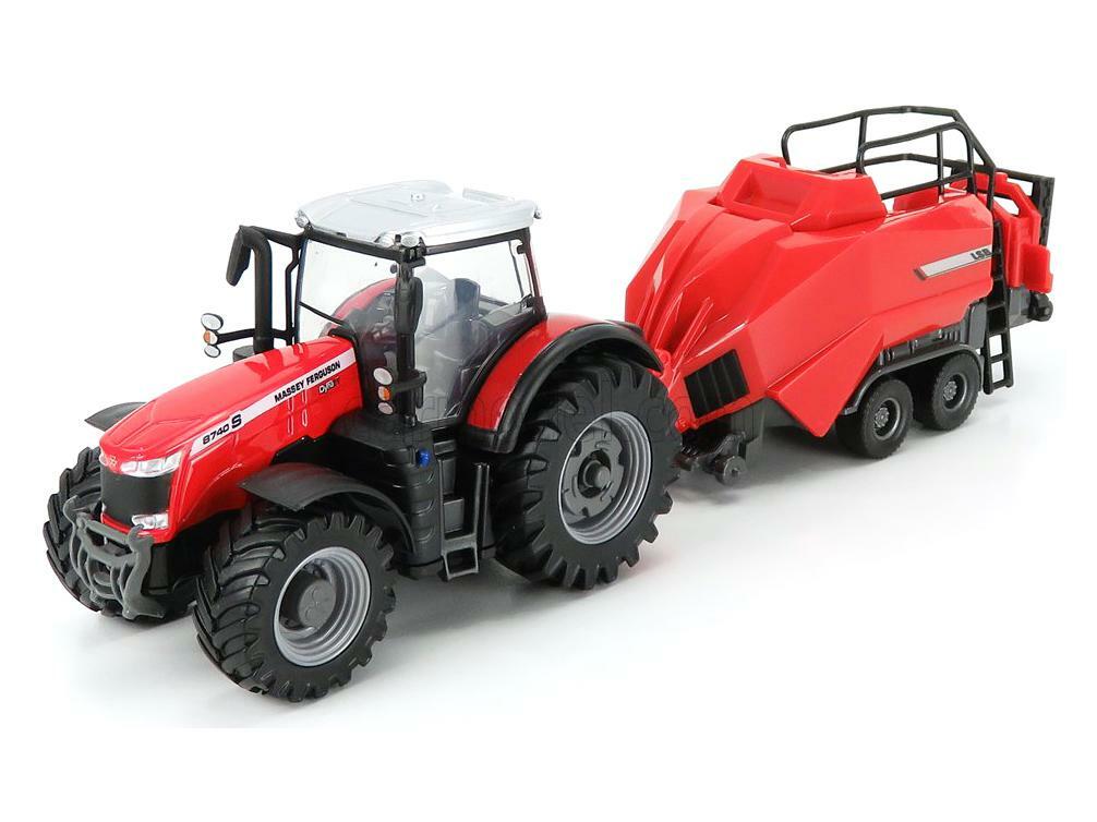 Tractor - Massey Fergusson 8740S With Baler Lifter (Burago)