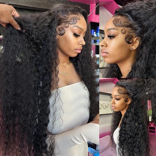 Wasserwelle Lace Front Perücke 4x4 5x5 Lace Closure Wig 13x4 13x6 HD Lace Frontal - Bild 13 von 20