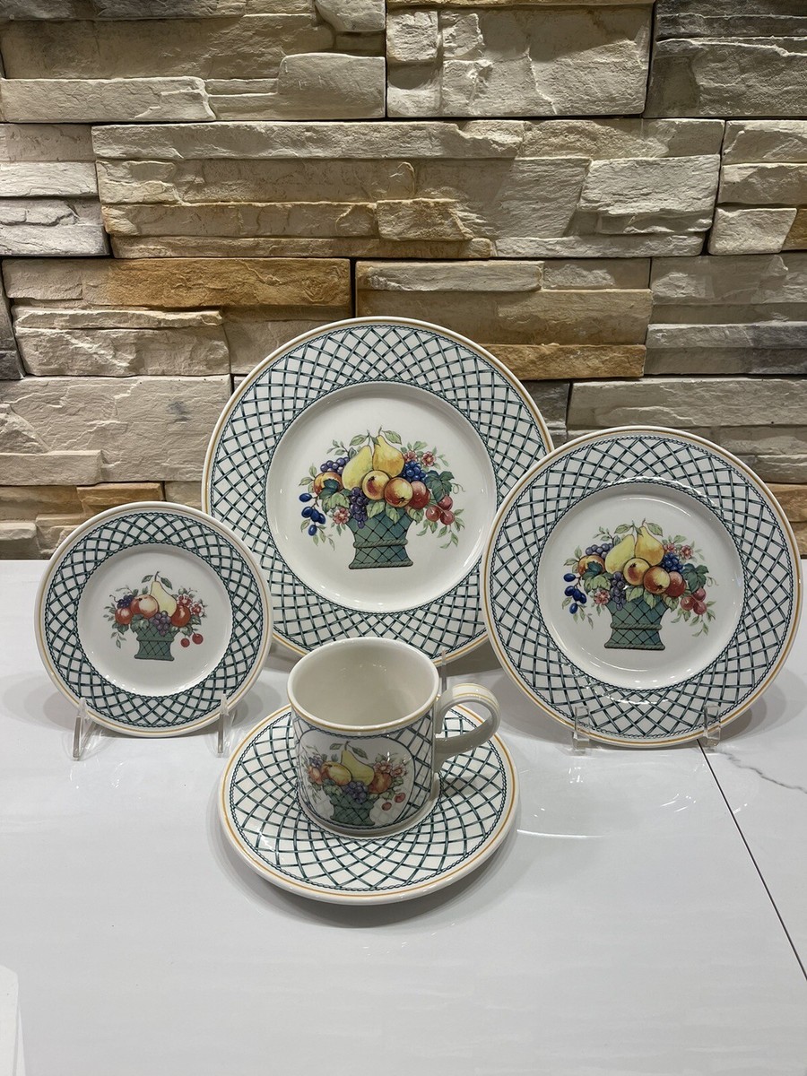 Villeroy & Boch Basket Pattern 5-Pc Place Setting, Porcelain Villeroy & Boch Basket Pattern 5-Pc Place Setting, Porcelain
