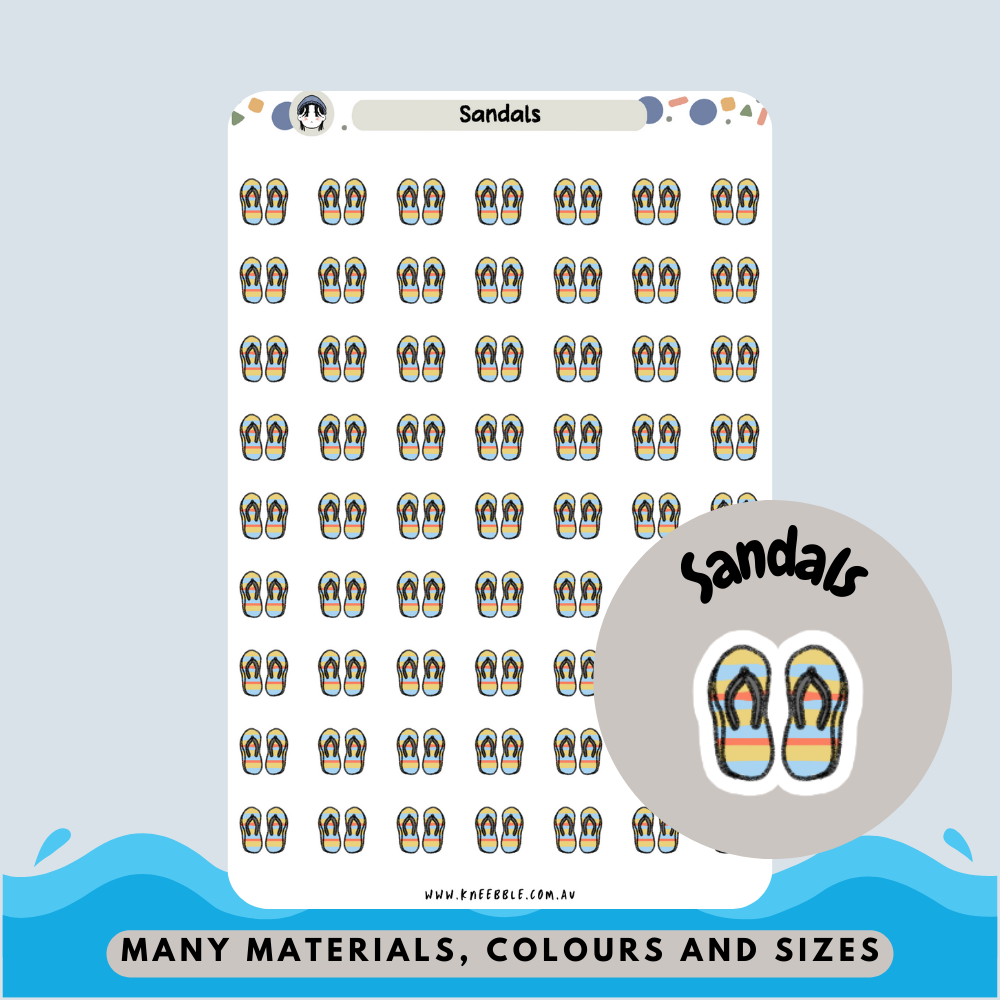 Sandals Footwear Planner Stickers-image