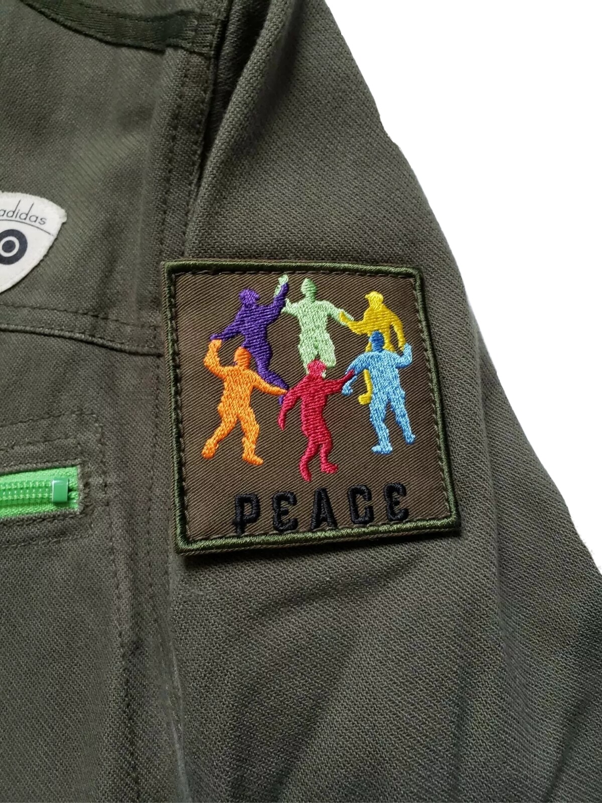 Adidas Women's Army Green Military Field Jacket Size … Gem