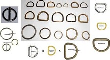 D-Ring Ring Halbrund Metallring oese Rundring O-Ring Gardinenring Stegring