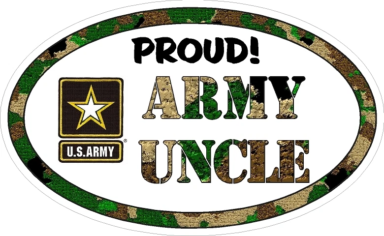 BIGGYGRAPHICS ARMY UNCLE MILITARY VINYL DECAL PROUD