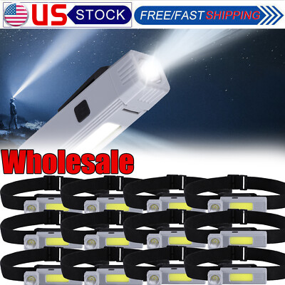 LOT LED COB Magnetic Work Light Rechargeable Flashlight Torch Headlight Headlamp