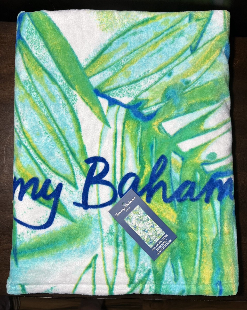 Tommy Bahama NEW!!! Palm Bamboo Leaves Beach Spa Pool TOWEL Soft