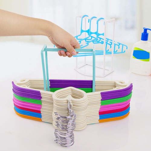 Soporte para armario de 3 piezas para colgar artefactos de almacenamiento estante de plástico - Imagen 6 de 12