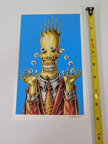 EMEK Eyeball Monster Juggler 2022 Handbill 5.5x9 Poster Print Pearl Paper Signed - Picture 2 of 3