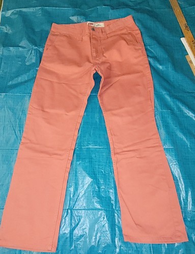 NWT Levi's 505 Boys SZ 20 Straight Fit 30x30 Light Denim Jeans Salmon Pink Orang - Picture 5 of 9