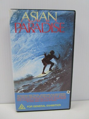 Asian Paradise, Surfing, VHS Tape, 1980s Sport, Vintage Video, G