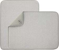 2 Pack Microfiber Dish Drying Mat for Kitchen Counter,Ultra Absorbent Dish