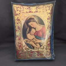 Paper Magic Boxed Religious Christmas Cards Madonna and Child Gold Embossed 18