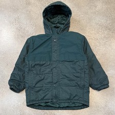 Vintage 90s Youth Nike Parka Puffer Jacket Medium 10-12 Green Winter Insulated