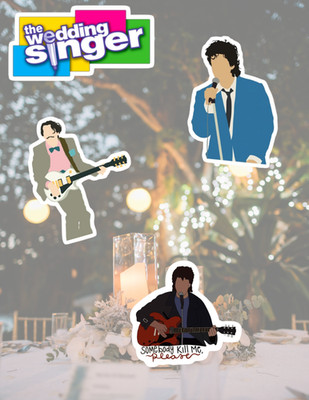 Wedding Singer 90's Movie 4pc Sticker Pack