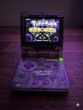 Gengar Pokémon GameBoy Advance SP - Ultra IPS V5 Screen - Custom Gengar GBA SP