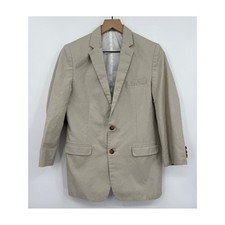 Class Club Blazer Boys 18 Beige Linen Blend Two Button Formal Suit Jacket