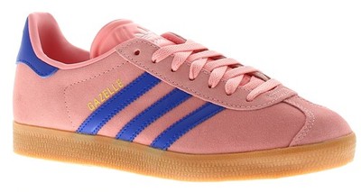Adidas Originals Damen Sportschuhe Gazelle Leder Schnürschuhe halbrosa Glitzer UK-Größe