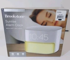 MSRP $90 Brookstone Sunrise Alarm Clock BRAND NEW Free Shipping