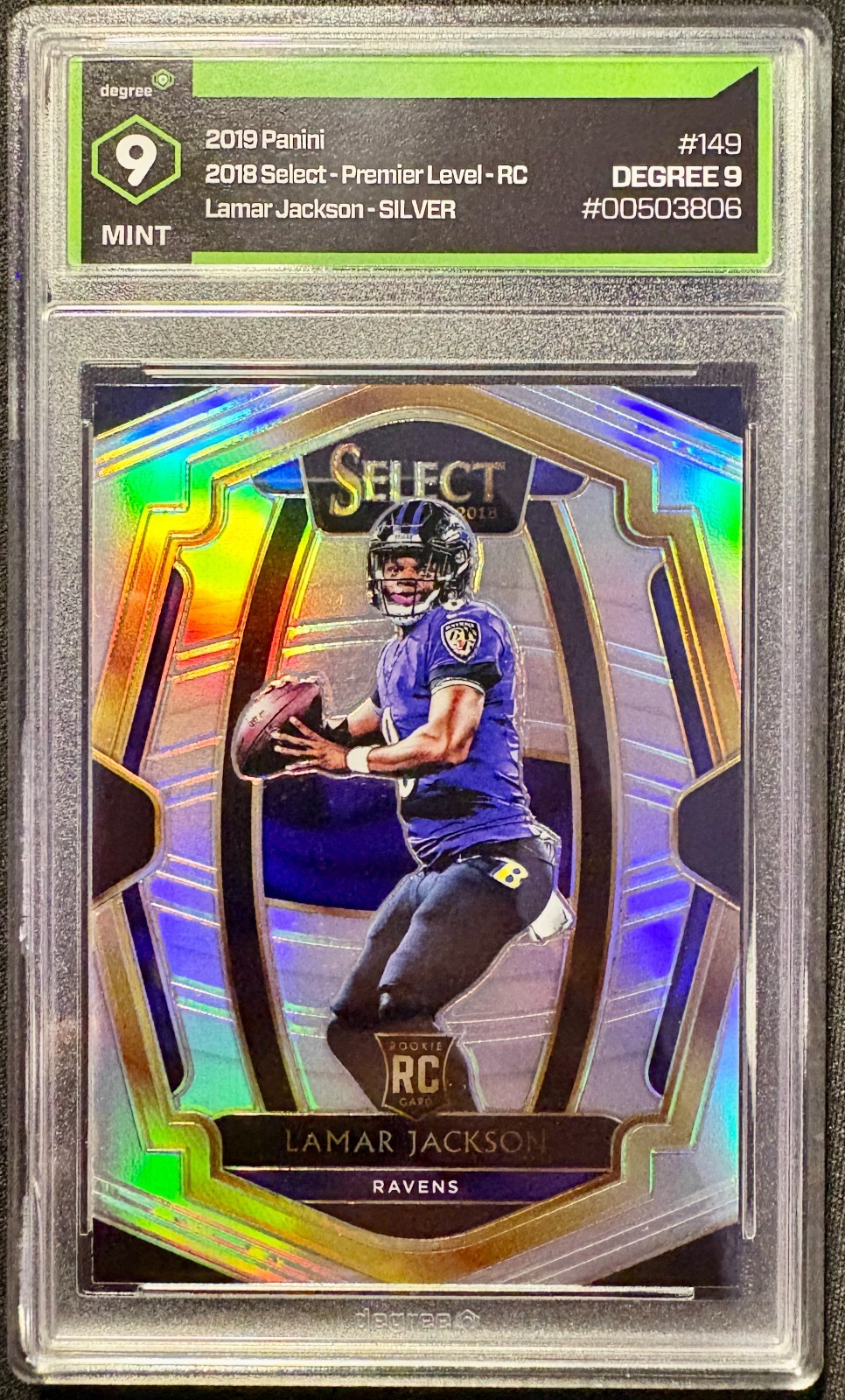 Lamar Jackson Panini Select #149 Silver