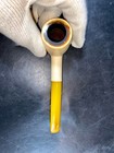 Vienna Meerschaum Estate Pipe Straight Amber Stem & Hard Case 5" ~ Tobacco — photo 6