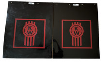 Kenworth Trucks 24 X 30 Redblack Bug Logo Poly Semi Truck Mud Flaps-set Of 2