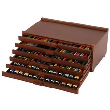 6-Drawer Art Supply Storage Organizer, Beech Wood Artist Storage with Removab...