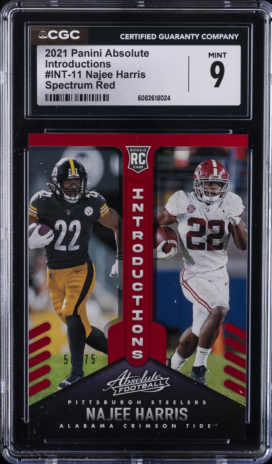 Najee Harris Panini Absolute Introductions #INT11 Blue Spectrum