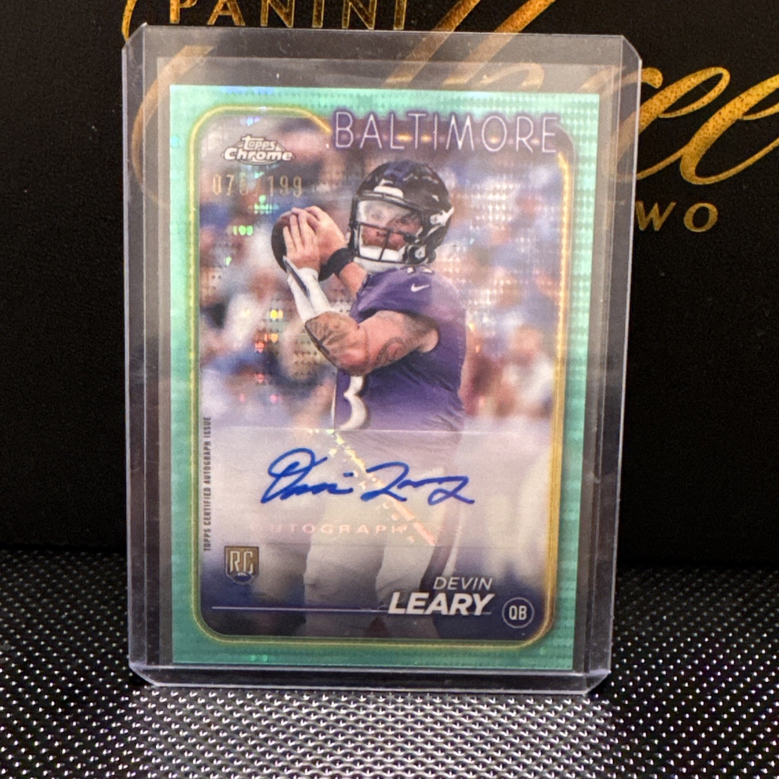 2024 Topps Chrome Devin Leary Rc Auto Pulsar /199
